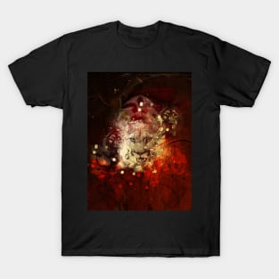 Awesome lion on vintage background T-Shirt